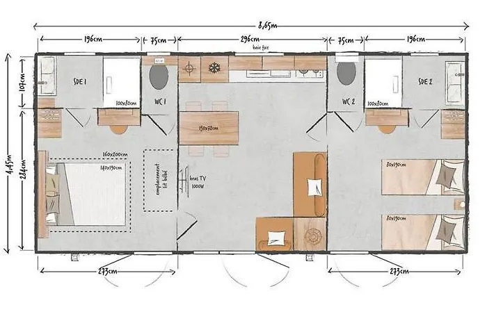 Mobil-home Premium 5 Etoiles Valras-plage Domaine La Yole Kemping *